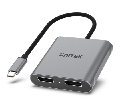 Przejściówka Unitek Adapter USB-C - 2x DP 1.4 8K/60Hz